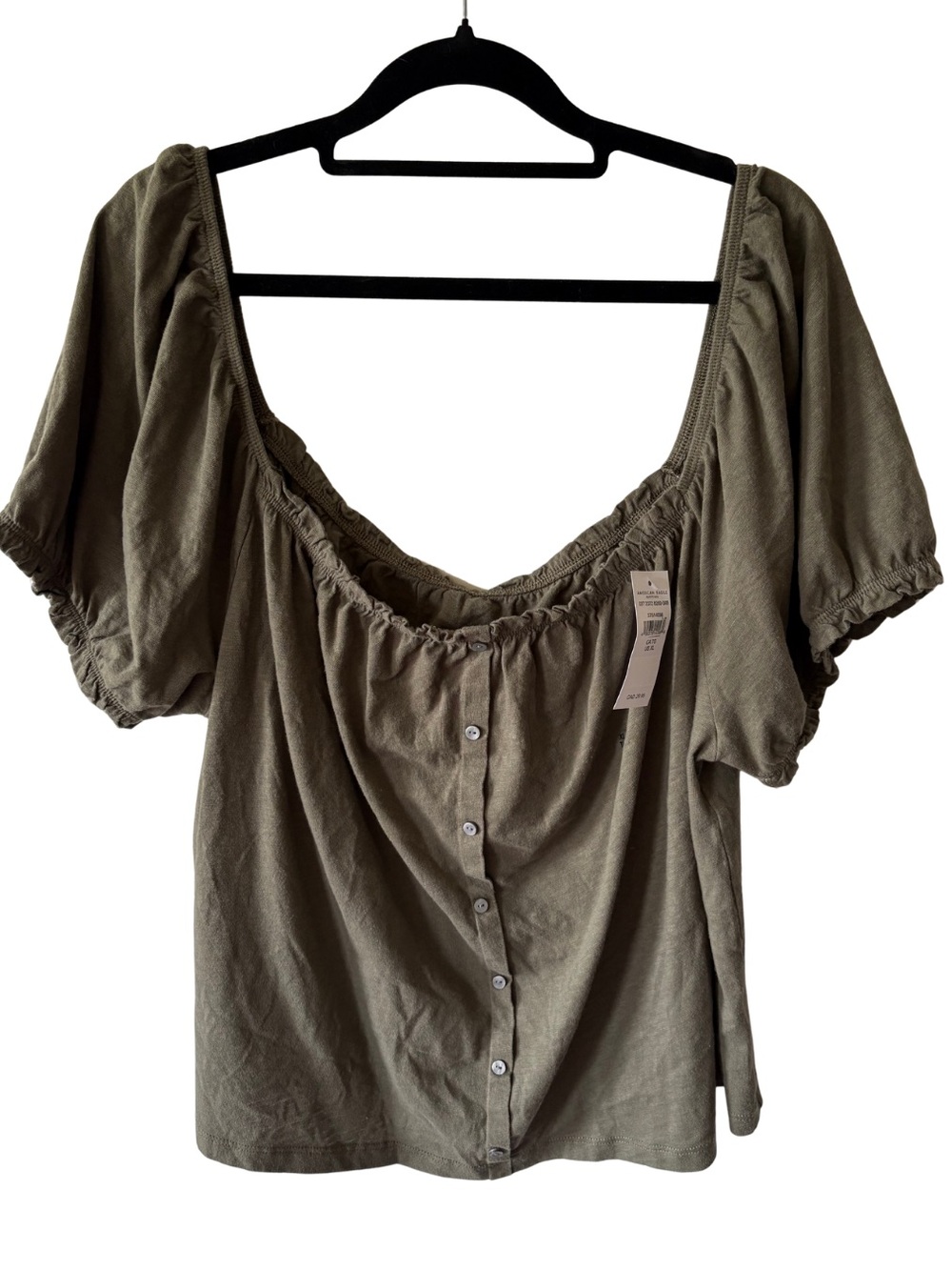 Olive Off the Shoulder | American Eagle